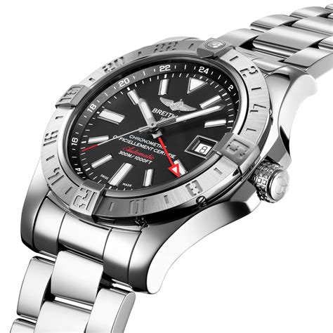 breitling avenger 2 gmt black|breitling avenger gmt review.